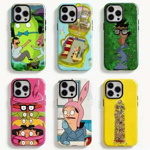 Bob's Burgers Phone Case Shockproof Cover with Belcher Family Louise Belcher & Kuchi Kopi Designs Compatible for iPhone 17 16 15 14 13 12 11 and for Samsung Galaxy S21-S25 Perfect Gift for Friend and Family