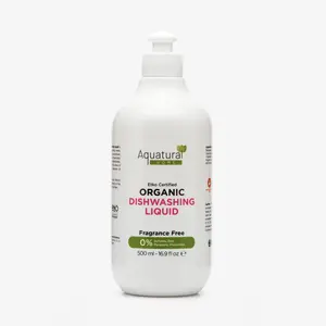 Organic Dishwashing Liquid - Natural Dish Washing Liquids Cleaner - Kitchen Unscented Dish Soap Liquid - Gentle Dish wash for Sensitive Skin - Plant-Based & Fragrance Free (16.9 fl oz)