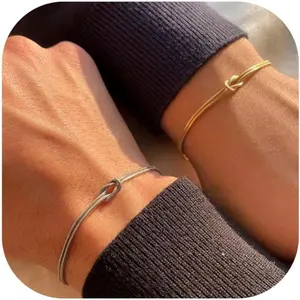 Bracelets for Women Matching Bracelets for Couples Love Knot Bracelet Dainty Snake Chain Forever  Bracelet Adjustable Friendship Bracelet  Gifts for Women