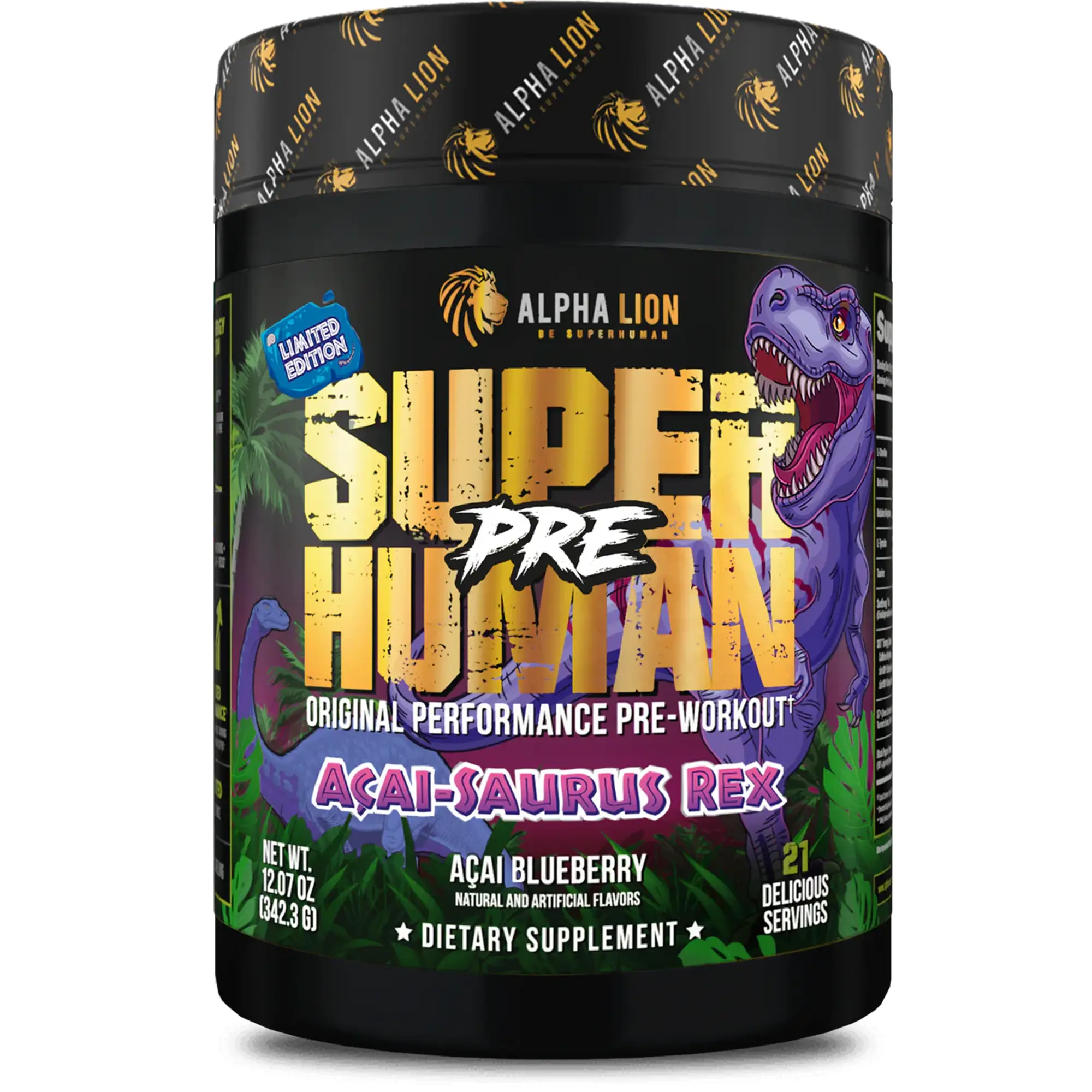Alpha Lion SUPERHUMAN PRE - Pre Workout Powder with Beta Alanine, L-Taurine & Tri-Source Caffeine for Sustained Energy & Focus, Nitric Oxide & Citrull