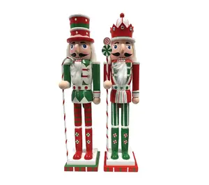 Santa's Workshop 14" Red & Green Nutcrackers, Set of 2