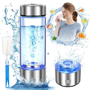 Hydrogen Water Bottle Hydrogen Water Generator with Advanced SPE PEM Technology 420ml(14OZ) Portable Water Ionizer for Travel Office Fitness & Everyday Hydration