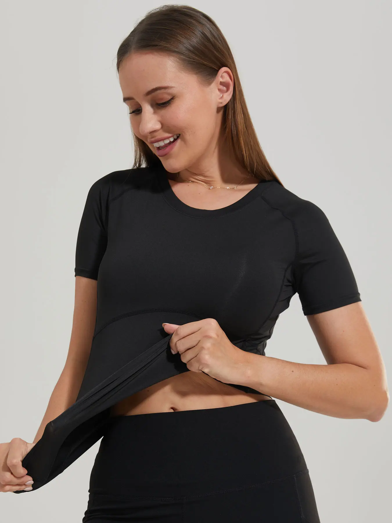 3 Pack Women Compression Shirt Short Sleeve Workout Gym Running Athletic T-Shirts Baselayer Yoga Sports Tops