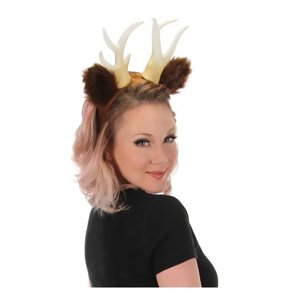 Deer Headband with Antlers and Ears