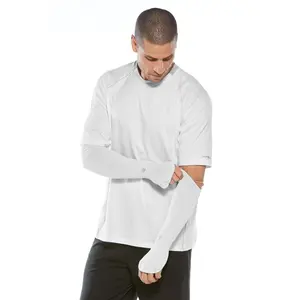Men's Backspin Performance Arm Sleeves | White