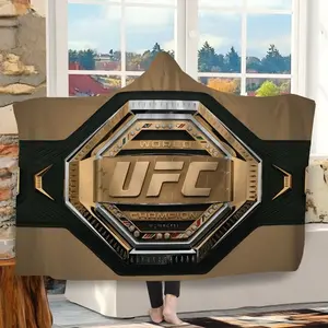 Ufc Gold Belt Hat Blanket, Digital Print Flannel Throw, Soft Warm Magic Hat Blanket, Sofa Cover, Home Leisure, Air Conditioning, Nap, Office Bed Camping Travel, Soft Warming Blanket