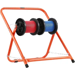 Father's Day Gift VEVOR Cable Caddy, Heavy Duty Steel Frame, Spool Holder for Electrical Wires, Portable Wire Dispenser for Up to 20 in Diameter Spools, 100 lbs Capacity for Cable Reels, Electrical Industrial Retail