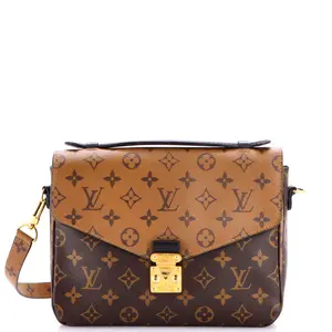 Pre-owned Louis Vuitton material Messenger Bags Pochette Metis Reverse Monogram Canvas by Rebag