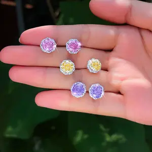 Delicate 925 Sterling Silver Stud Earrings with Rose Cut Zirconia—Versatile Style Suitable for Women’s Everyday Wear, Dates, Birthdays, Parties & Weddings