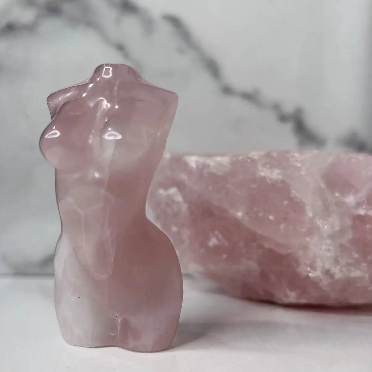 Rose Quartz Goddess Crystal