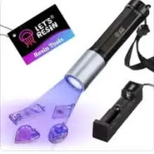 UV Light for Resin Curing, Portable Mini 365nm UV Flashlight Black Light, Faster Cure LED Waterproof UV Lamp Rechargeable for Resin Molds, Dry Stains, Bed Bug