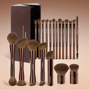 Maange 21-Piece Makeup Tool Set with 20 Professional Face Brushes, Foundation Brush, Eyeshadow Brush, Blush Brush, Loose Powder Brush, Synthetic Makeup Brushes