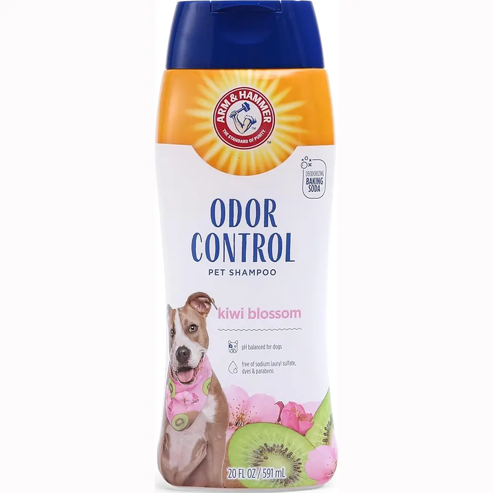 Arm & Hammer Deodorizing Dog Shampoo, Kiwi Blossom, 20 Fl Oz Tearless, moisturizing baking soda formula for sensitive skin; safe for dogs and puppies during regular baths