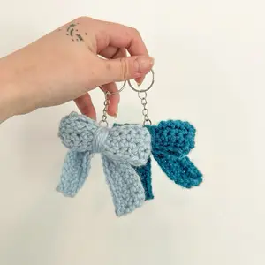 crochet bow keychain