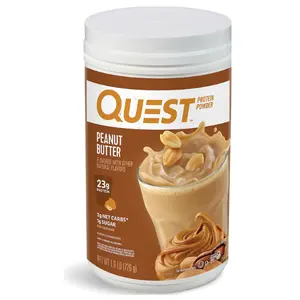 Quest Nutrition Peanut Butter Protein Powder 23g Protein 1g Sugar Low Carb Gluten Free 1.6 Pound 23 Servings Energy Drink