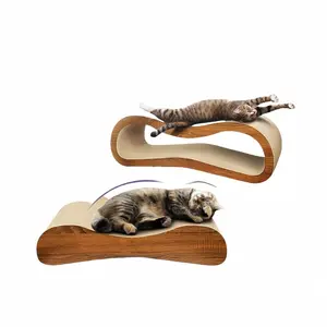 FluffyDream2 in 1 Cat Scratcher CardboardLounge Bed, Cat Scratching Board cats  cratcher Vertical L-Shape