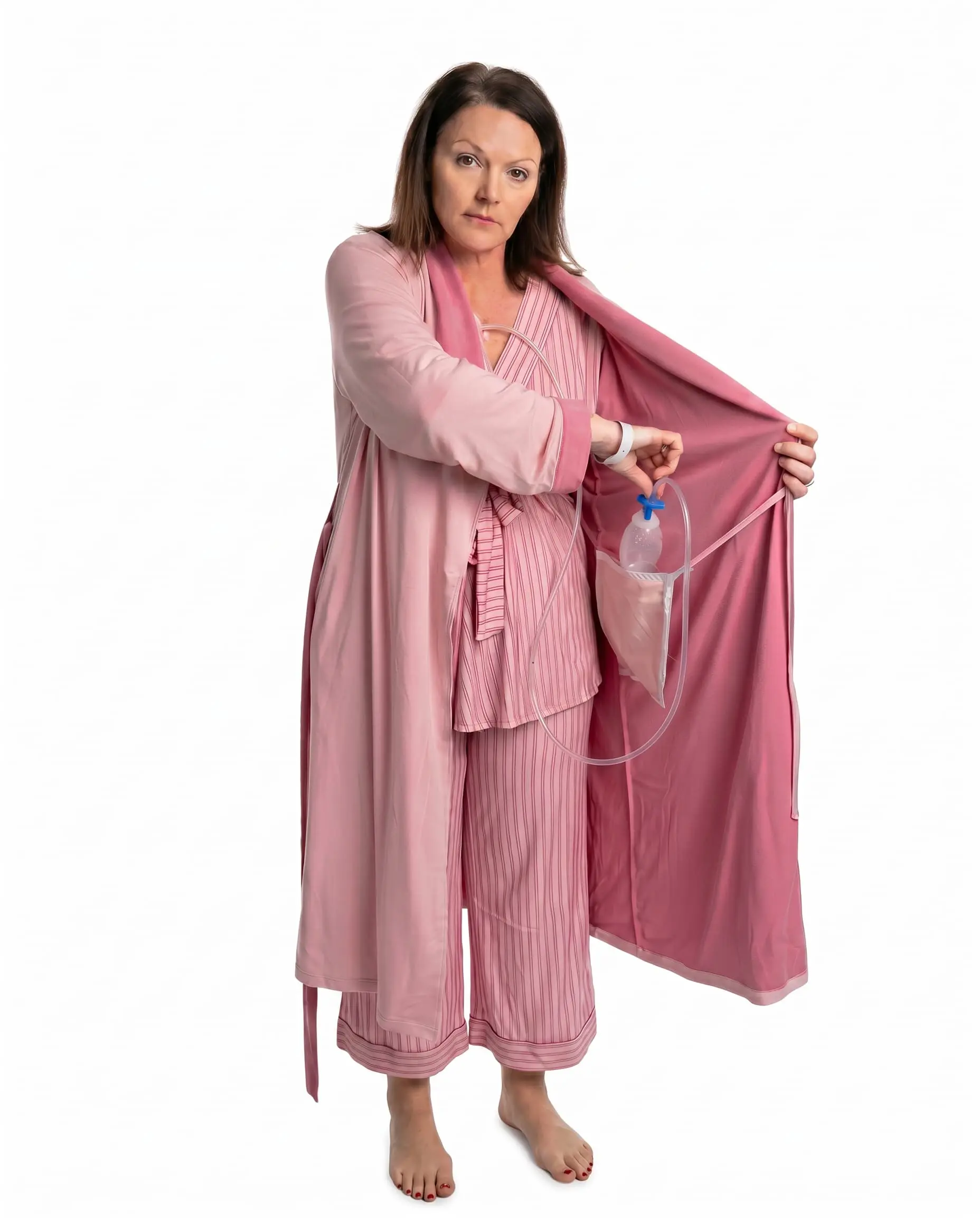 Recovery Robe with Interior Drain Pockets