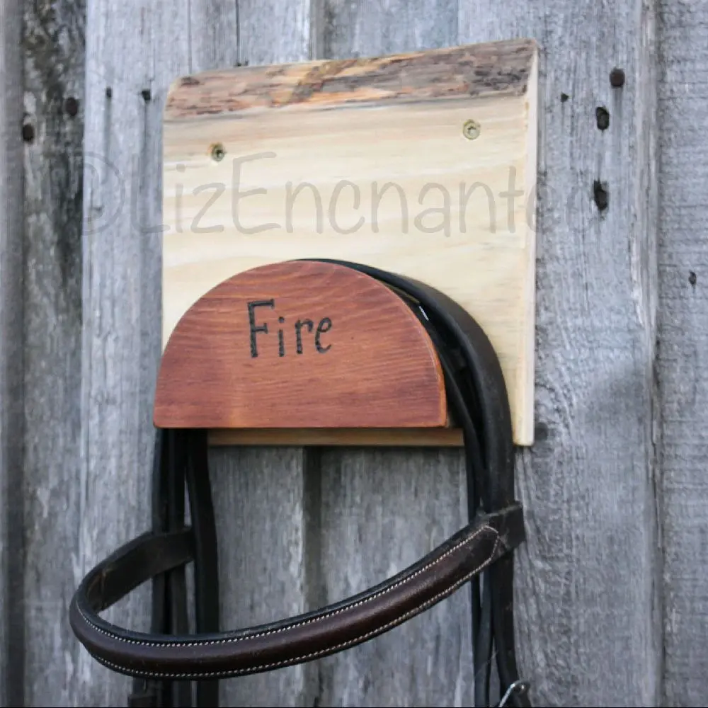 Single Bridle Rack - Rein Hangers - Tack Room - At the Barn - Personalized Horse Name - Equine Product