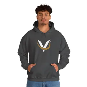 V Logo Swoosh Hoodie | Minimal Calm Fit, Clean Emblem Pullover