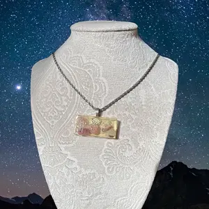 Crystal “Nintendo” Remote Style Necklace - Cherry Quartz