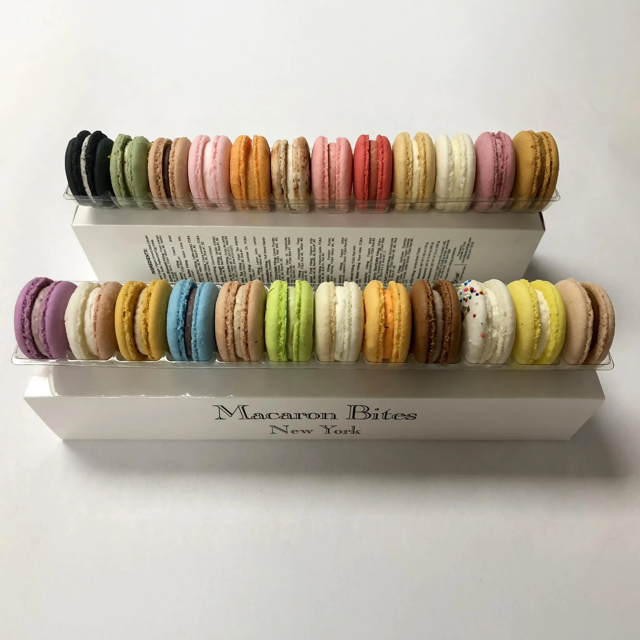 Macaron Bites New York - 24 Pack Assorted French Macarons & Coconut Macaroons in Elegant Gift Box | Rich Flavors Gourmet Desserts for Holidays Birthdays Weddings & Special Occasions