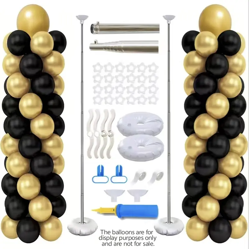 Tall Adjustable Stainless Balloon Display Stand, 3D Stereo Decor Set, Wedding Reception Birthday Bash, Portable Storage, Party Decor Accessories, Birthday Party Decorations