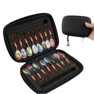 Fishing Lures Spinner Baits, Trout Bass Salmon Lures Kit with Treble Fishing Hooks & Rooster Tail, Fishing Gears Spinnerbait Spoons Baits for Freshwater Saltwater Trout, Gift for Men