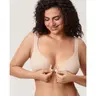 DELIMIRA Women's Full Coverage Front Closure Plunge Bra Underwire No Padded