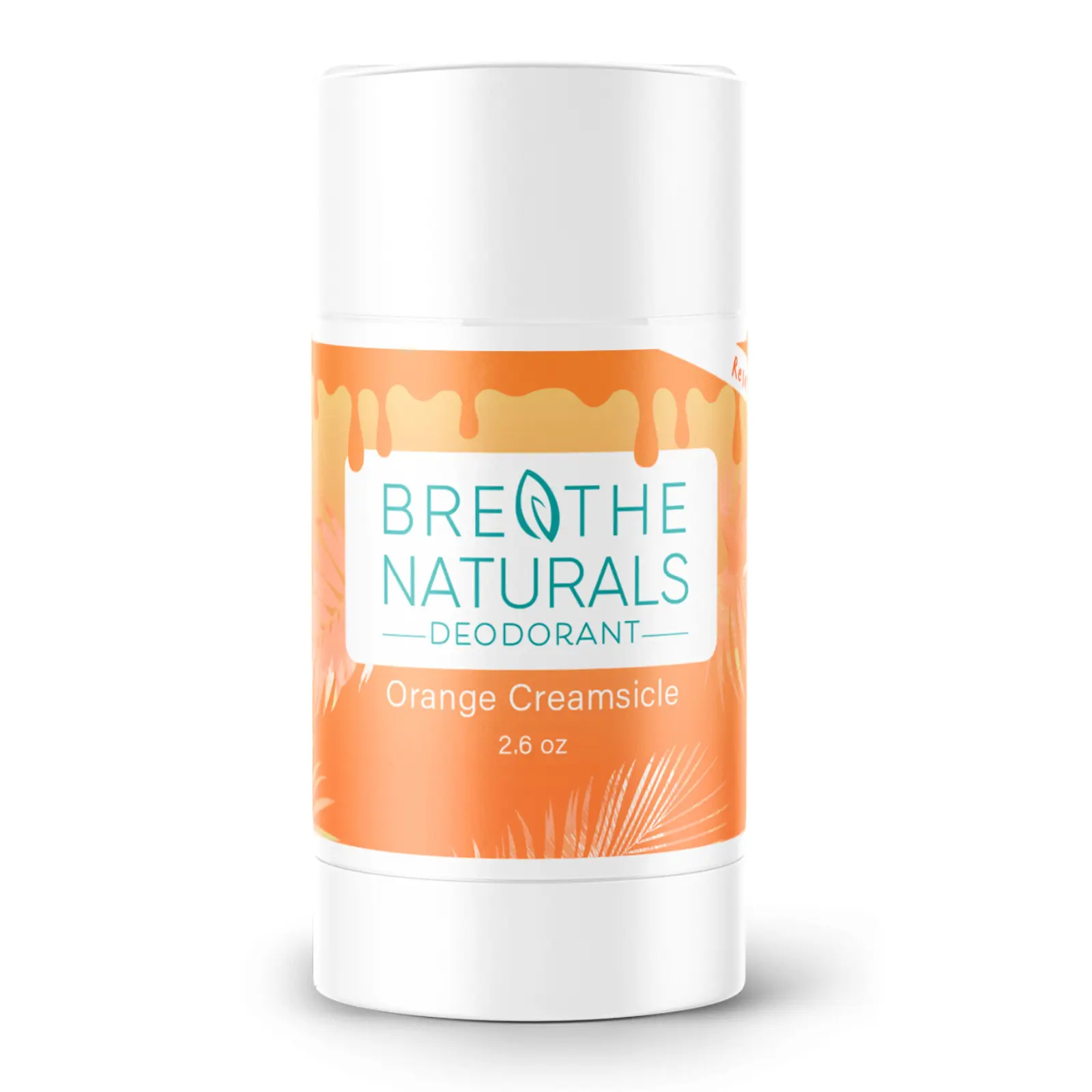 Breathe Naturals Deodorant - Orange Creamsicle - Gentle On Sensitive Skin - All Day Freshness - Aluminum Free & Vegan