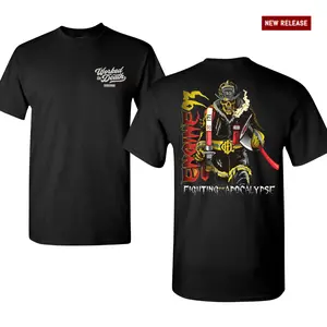 Engine 93 Firefighter T-Shirt, Fighting the Apocalypse Fireman Graphic Tee, Skull Firefighter Axe Shirt, First Responder Fire Department Shirt