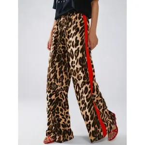 Women's leopard print pants - casual and comfortable pants, suitable for daily wear, women's underwear, suitable for spring and autumn women's black