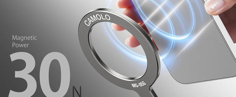 CAMOLO Magnetic Pocket Phone Tripod Foldable Stand with Hook, MG-07/MG-05G Phone Holder Compatiable with Magsafe for iPhone 16 15 14 13 12 Pro Max Plus Series, 1/4" Screw Tripod Mount, 2-in-1 Dual Magnetic for iPhone 15/14/13/12 Plus Pro Max Series / ipad