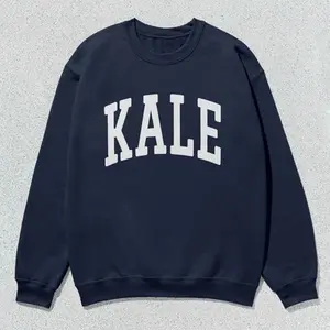 Kale Collegiate Sweatshirt, Unisex Oversized Veggie Crewneck, Trendy Varsity Salad Lover Sweater, Vegan Vegetarian Gift, Kale College Style Sweatshirt