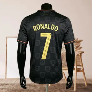 2026 Away Black No.7 Ronaldo Short Sleeve Soccer jersey