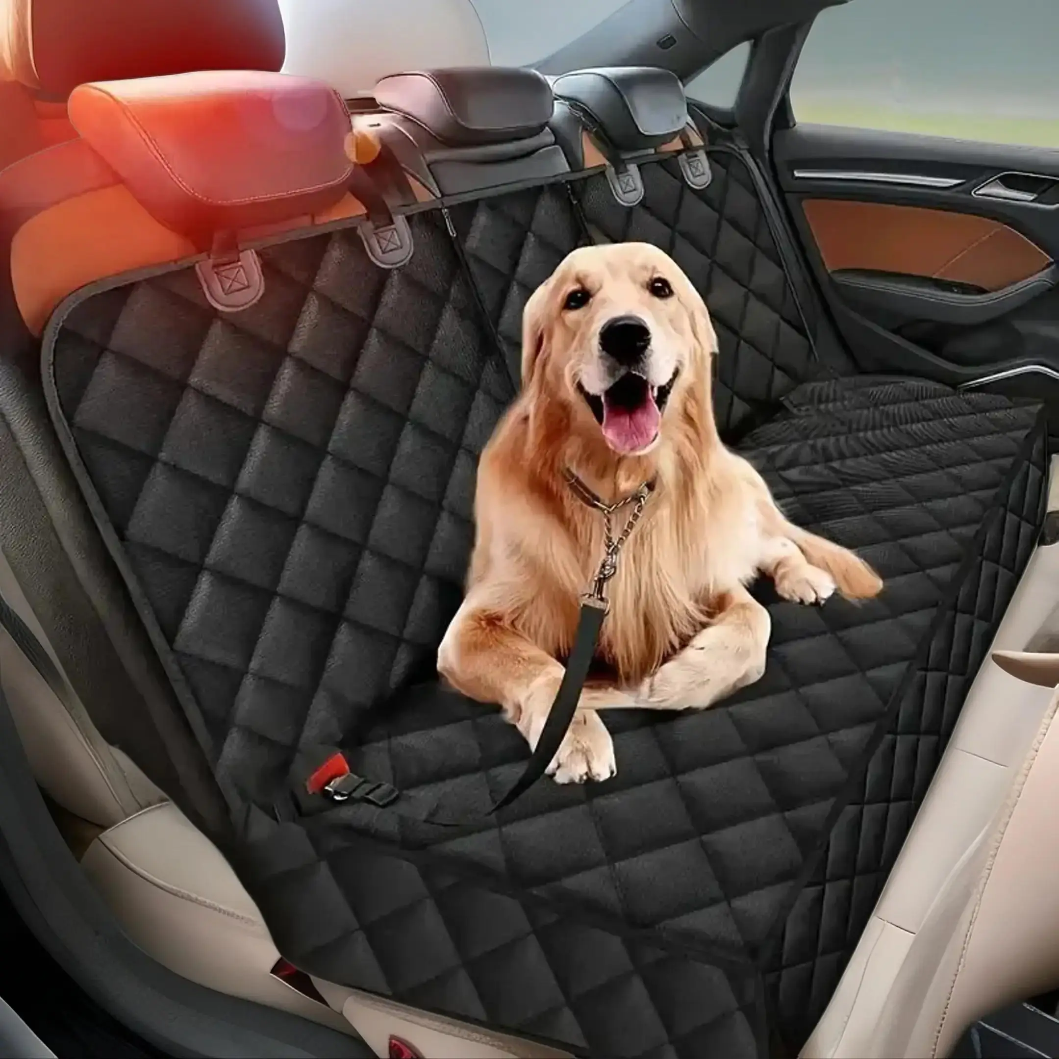 Foldable Car Rear Seat Pet Mat, Waterproof & Dirt-proof Dog Car Seat Cover, Pet Travel Bed, Dog & Cat Accessories, Automotive Accessories for Dogs, Ca