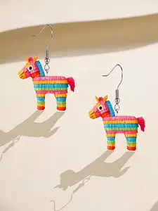 Cute Colorful Unicorn Design Dangle Earrings, Fashionable Jewelry for Women & Girls, Trendy All-match & Exquisite Jewelry for Birthday Gift, Trendy Accessories