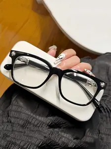 Classic Flat Lens Glasses Anti-UV Fogproof Tr90 Ultra-Light Durable Frame, Elegant Unisex Eyewear for Work Daily Driving Fishing Cycling Fashion