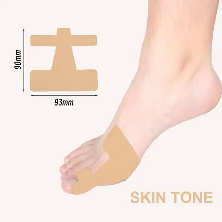 60 PCS Pre-Cut Bunion Corrector Kinesiology Tape–Self-Adhesive Hallux Valgus Corrector for Men & Women,Elastic, Breathable & Hypoallergenic Latex-Free Toe Support Strips