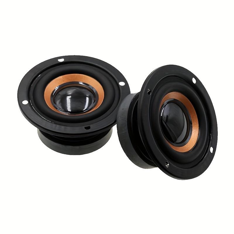 2-Piece Portable Bluetooth Stereo Audio Speakers - Cordless Palm-Size 63mm 4-Ohm 5W 45-Core Magnetic Round Mini Loudspeakers, Auxiliary Input (Yes, Wired Option Included) for DIY Kits, Mobile Multi-Device Builds