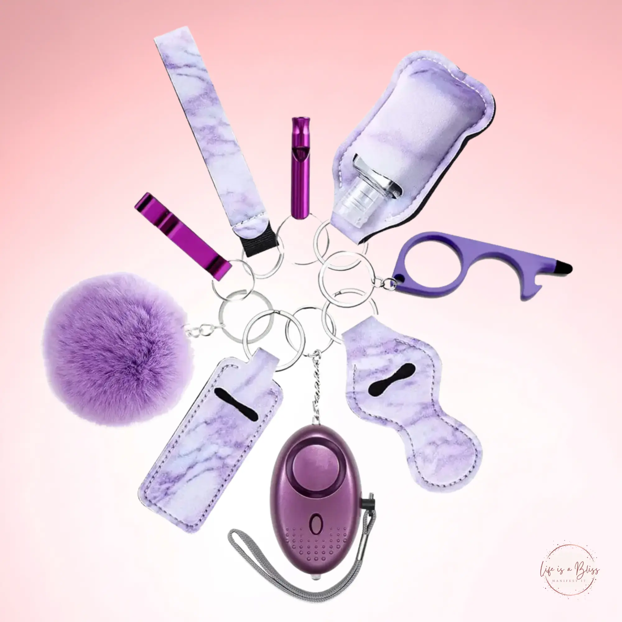 Woman's Fashion Keychain - 10 PCS and Gift Box