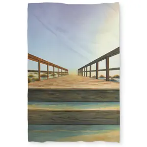 Begin Home Decor C1DCTXLWCB27PC Footbridge Landscapes Brown Twin Size Extra Long Duvet Cover - Home Decor Essentials