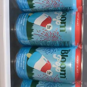 LIMITED TIME FLAVOR - Bloom Pop - Rocket Blast - Prebiotic Soda 12 Pack, 12oz Cans - Prebiotic Soda for Gut Health, Low Calorie Soda, No Caffeine, Healthy Soft Drink Alternative Beverage