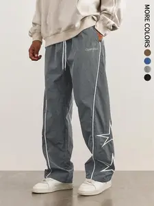 Loose Sports Pants Men Trousers Star pattern embroidery designComfortable DesignAthleisure Style Bottoms Athletic Bottoms Gymwear streetwear fall outfits outfits men gym athletic clothes