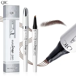 Long-Lasting Waterproof Eyebrow Pencil, 4-Fork Tip for Micro-Bladed Hair Strokes, Natural Flawless Finish, Quick-Fix Brow Tool for Daily Touch-Ups & Busy Mornings