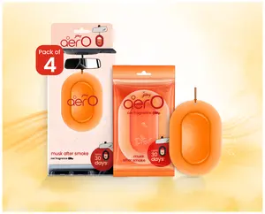 Godrej AerO Hanging Car Air Freshener, Musk After Smoke, Pack of 4