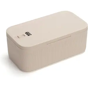 Small Medication Lock Box with Combination Code, Lockable Storage Box for Pills/Snacks/First Aid Kits, Phone/Personal Items, Secure Container for Home/Fridge/Office/Travel khaki Reusable