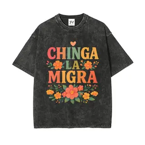 Unisex "Chinga La Migra" Vintage Washed Short Sleeve T-Shirt