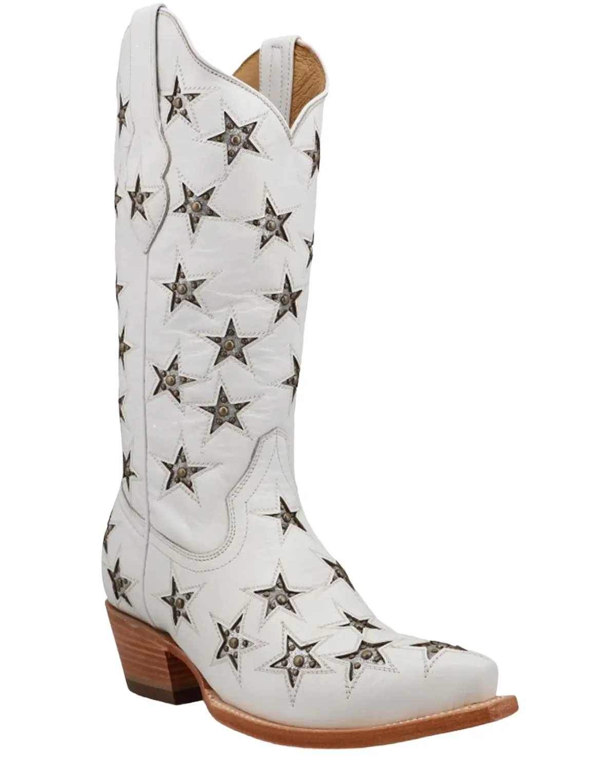Black Star Women's Women'S Marfa Inlay Studded Western Boot Snip Toe - Wbsn036