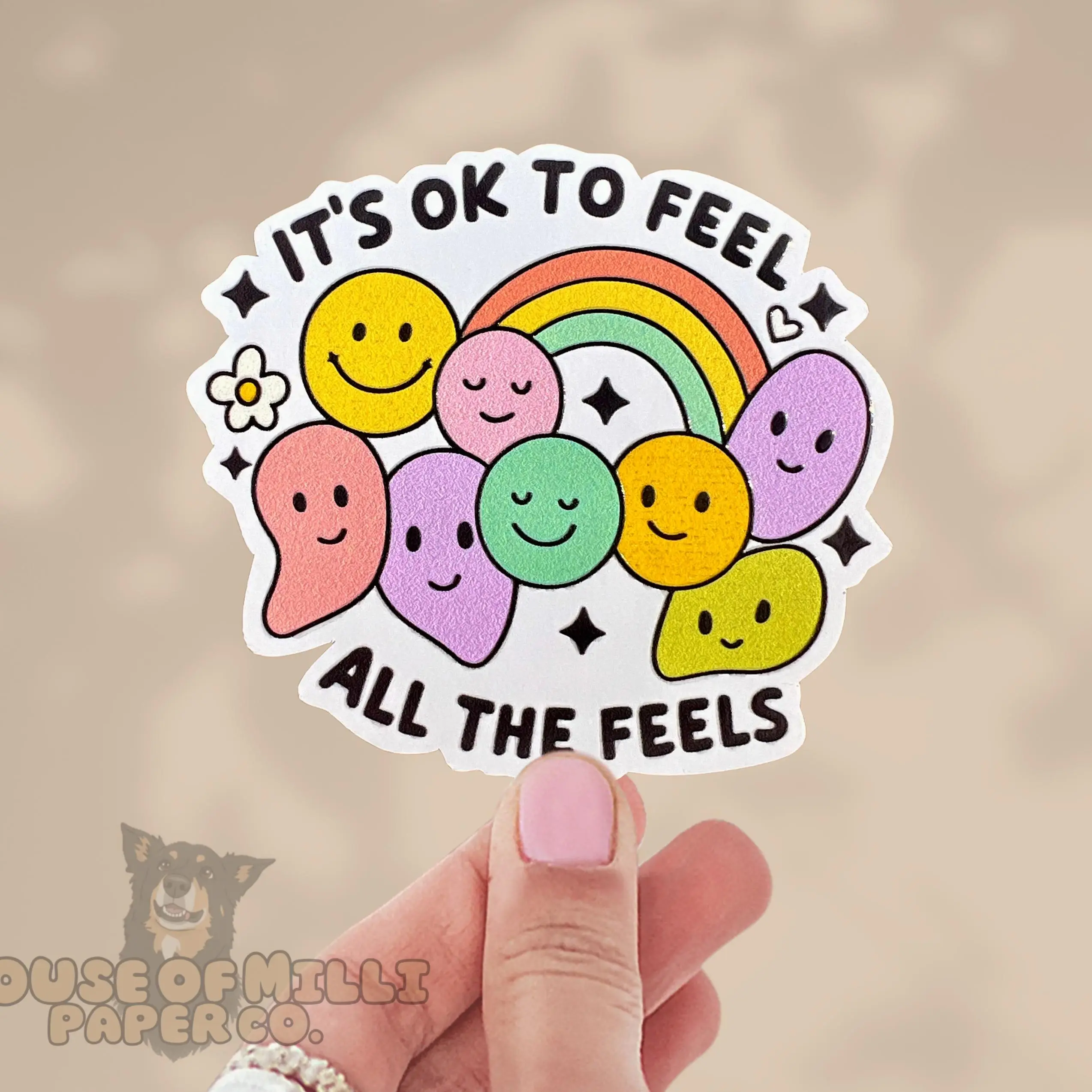It's OK to Feel All the Feels Sticker - Mental Health Awareness Decal