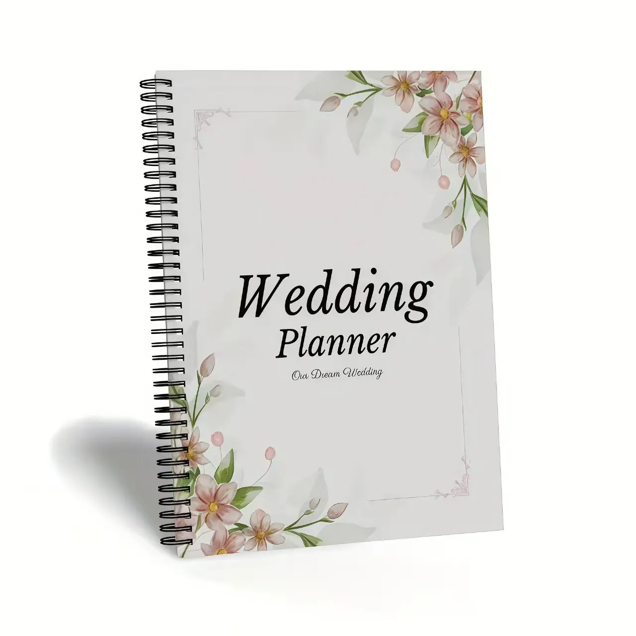 Elegant Floral Wedding Planning Notebook, Dream Wedding Planner Book, One-Stop Tool for Brides and Grooms, Perfect for Wedding Organization